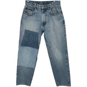 VTG 90s Men's Lucky Brand Dungarees Relaxed Fit Zipper Fly Light Wash Blue Jeans